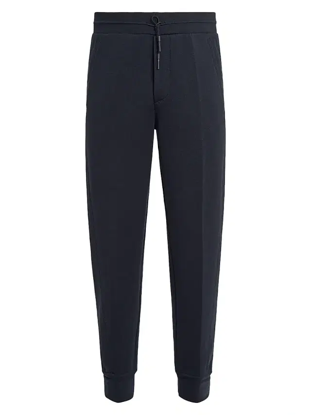 ZEGNA Men's High Performance Wool Blend Joggers - Navy Blue