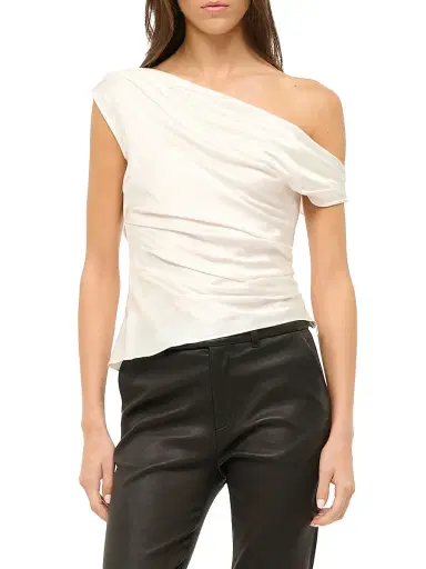 Staud Women's Phare Asymmetric Silk-Blend Top | Thumbnail 3 Staud Women's Phare Asymmetric Silk-Blend Top | Thumbnail 3