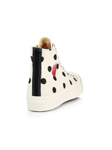 Comme des Garçons PLAY CdG PLAY x Converse Men's Chuck Taylor All Star Polka Dot High-Top Sneakers | Thumbnail 3 Comme des Garçons PLAY CdG PLAY x Converse Men's Chuck Taylor All Star Polka Dot High-Top Sneakers | Thumbnail 3