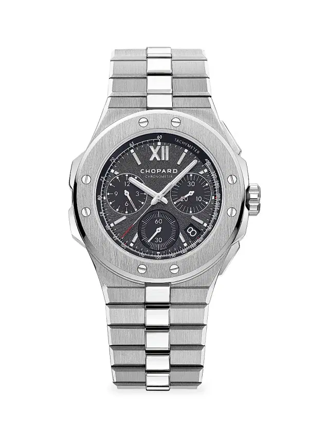 Men's Alpine Eagle Chronograph Stainless Steel & Grey-Dial Bracelet Watch - Stainless Steel