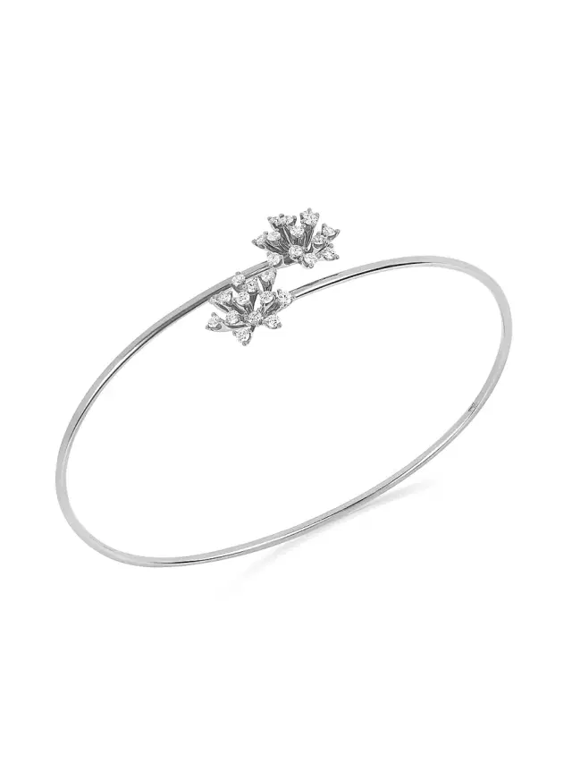 Women's Luminus 18K White Gold & 0.38 TCW Diamond Bangle Bracelet - White Gold Women's Luminus 18K White Gold & 0.38 TCW Diamond Bangle Bracelet - White Gold