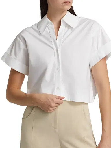 TWP Women's Forever And Always Poplin Top | Thumbnail 6 TWP Women's Forever And Always Poplin Top | Thumbnail 6