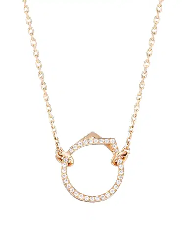 Repossi Women's Antifer 18K Rose Gold & 0.20 TCW Diamond Pendant Necklace - Rose Gold | Thumbnail 1 Repossi Women's Antifer 18K Rose Gold & 0.20 TCW Diamond Pendant Necklace - Rose Gold | Thumbnail 1