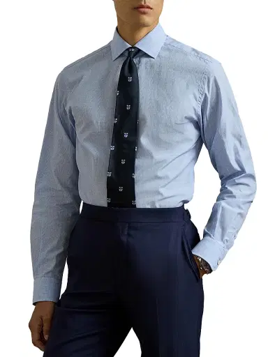 Ralph Lauren Purple Label Men's Aston Cotton Shirt - Blue - Size 16.5 | Thumbnail 3 Ralph Lauren Purple Label Men's Aston Cotton Shirt - Blue - Size 16.5 | Thumbnail 3