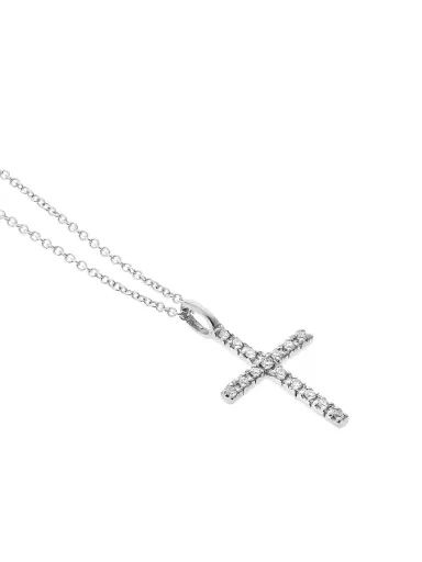 Ileana Makri Women's 18K White Gold & Diamond Cross Pendant Necklace - White Gold | Thumbnail 4