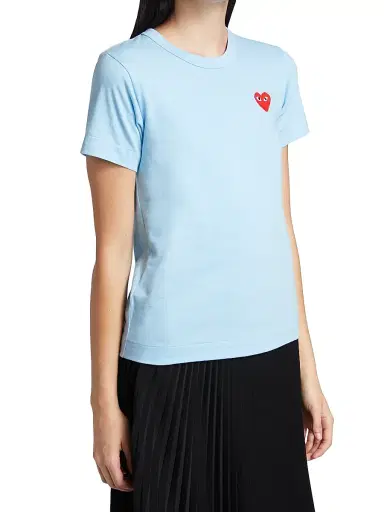 Comme des Garçons PLAY Women's Heart Cotton T-Shirt - Blue | Thumbnail 4