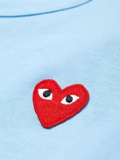 Comme des Garçons PLAY Women's Heart Cotton T-Shirt - Blue | Thumbnail 7
