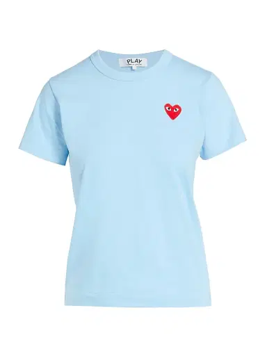 Comme des Garçons PLAY Women's Heart Cotton T-Shirt - Blue | Thumbnail 1
