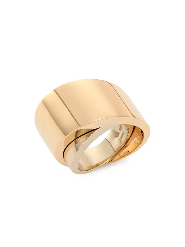 Women's Tourbillon Two-Tone 18K Gold Ring - Rose Gold White Gold