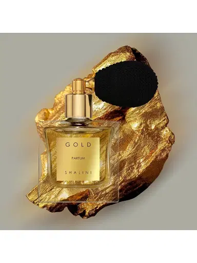 Shalini Parfum Women's Gold Parfum Cubique Bulb Atomizer | Thumbnail 2 Shalini Parfum Women's Gold Parfum Cubique Bulb Atomizer | Thumbnail 2