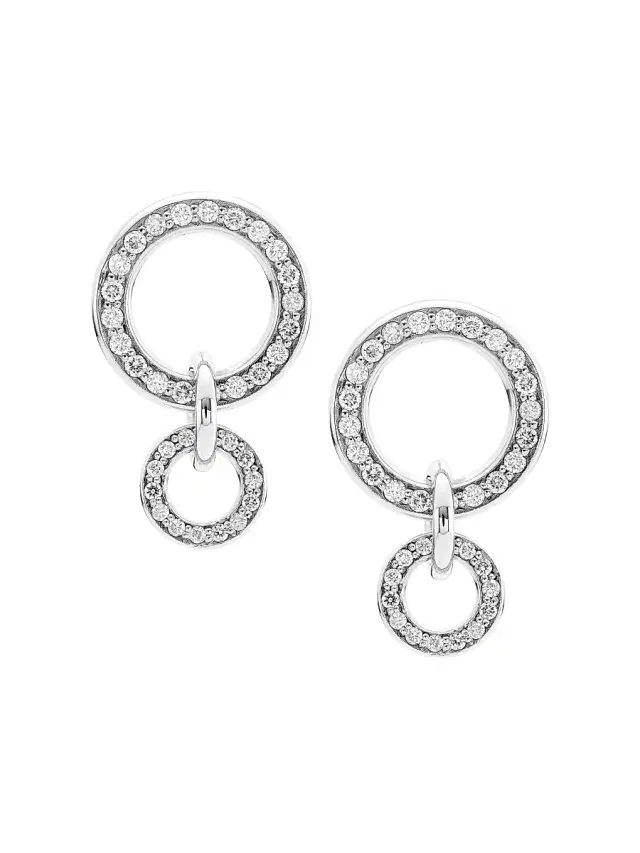 Women's 18K White Gold & Diamond Earrings - White Gold