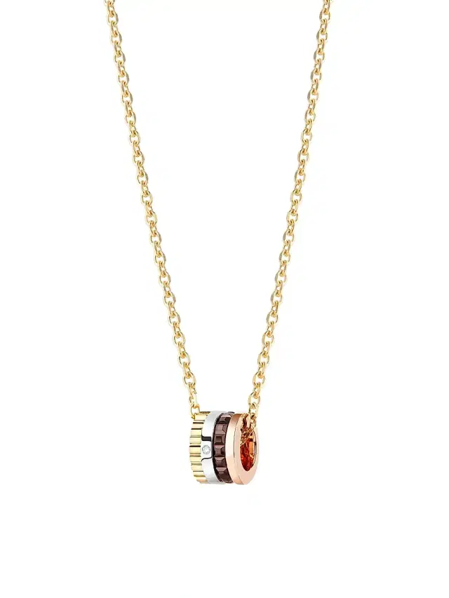 Women's Quatre Classique Tri-Tone 18K Gold, 0.0003 TCW Diamond & PVD Extra Pendant Necklace Women's Quatre Classique Tri-Tone 18K Gold, 0.0003 TCW Diamond & PVD Extra Pendant Necklace