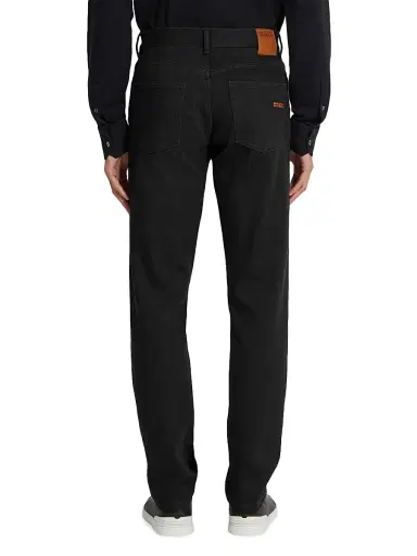 Zegna Men's Rinse-Washed Stretch Cotton Roccia Jeans - Black - Size 40 | Thumbnail 4
