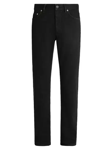 Zegna Men's Rinse-Washed Stretch Cotton Roccia Jeans - Black - Size 40 | Thumbnail 1
