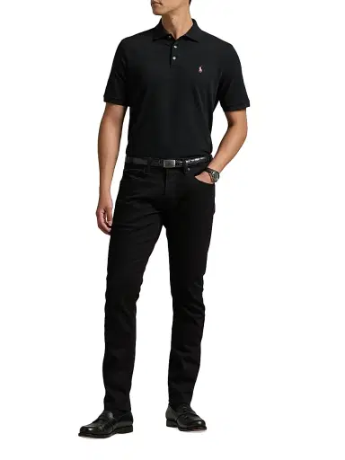 Polo Ralph Lauren Men's Pinky Pony Stretch Mesh Polo Shirt - Polo Black | Thumbnail 2