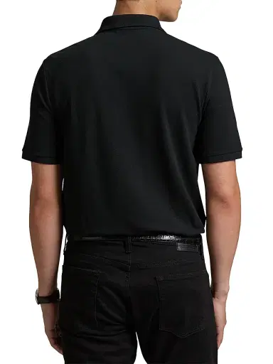 Polo Ralph Lauren Men's Pinky Pony Stretch Mesh Polo Shirt - Polo Black | Thumbnail 4