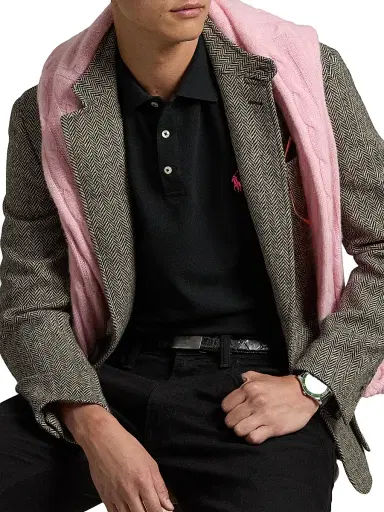Polo Ralph Lauren Men's Pinky Pony Stretch Mesh Polo Shirt - Polo Black | Thumbnail 6