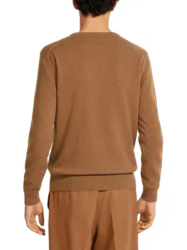 Zegna Men's Oasi Cashmere Crewneck T-Shirt | Thumbnail 3 Zegna Men's Oasi Cashmere Crewneck T-Shirt | Thumbnail 3