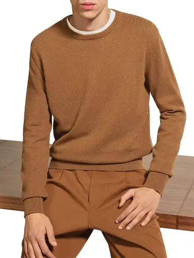Zegna Men's Oasi Cashmere Crewneck T-Shirt | Thumbnail 5 Zegna Men's Oasi Cashmere Crewneck T-Shirt | Thumbnail 5