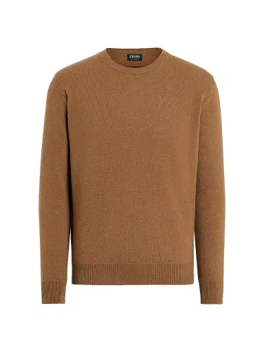 Zegna Men's Oasi Cashmere Crewneck T-Shirt | Thumbnail 1 Zegna Men's Oasi Cashmere Crewneck T-Shirt | Thumbnail 1
