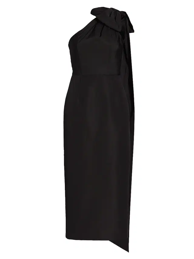 Alexia María Women's Anne Silk Faille Dress - Black