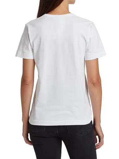 Comme des Garçons PLAY Women's Large Heart Graphic T-Shirt - White - Size Large | Thumbnail 4 Comme des Garçons PLAY Women's Large Heart Graphic T-Shirt - White - Size Large | Thumbnail 4