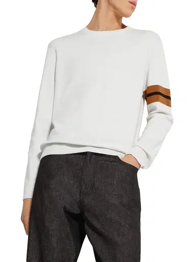 Zegna Men's High Performance Wool Sweater - White - Size 48 | Thumbnail 4