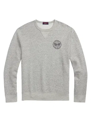 Polo Ralph Lauren Men's Pink Pony Vintage Fleece Crewneck Sweater - Dark Vintage Heather | Thumbnail 1