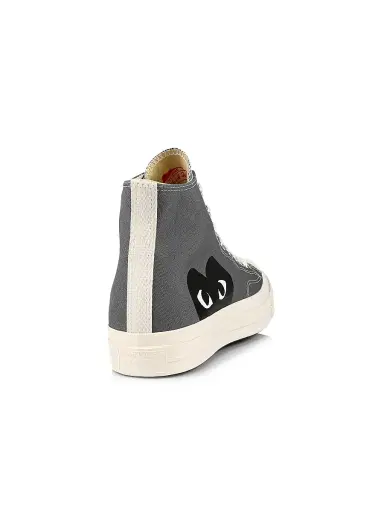 Comme des Garçons PLAY CdG PLAY x Converse Men's Chuck Taylor All Star Single Heart High-Top Sneakers - Grey - Size 12 | Thumbnail 3 Comme des Garçons PLAY CdG PLAY x Converse Men's Chuck Taylor All Star Single Heart High-Top Sneakers - Grey - Size 12 | Thumbnail 3
