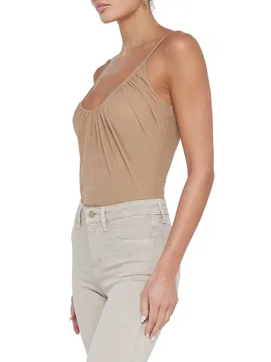 L'Agence Women's Gelina Rusched Bodysuit - Dark Cappuccino - Size XXL | Thumbnail 4