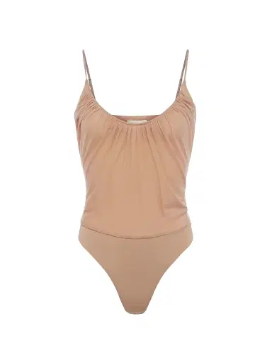 L'Agence Women's Gelina Rusched Bodysuit - Dark Cappuccino - Size XXL | Thumbnail 1