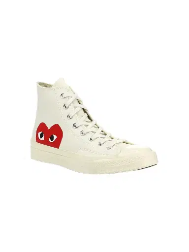 Comme des Garçons PLAY Men CdG PLAY x Converse Men's Chuck Taylor All Star High-Top Sneakers | Thumbnail 1 Comme des Garçons PLAY Men CdG PLAY x Converse Men's Chuck Taylor All Star High-Top Sneakers | Thumbnail 1