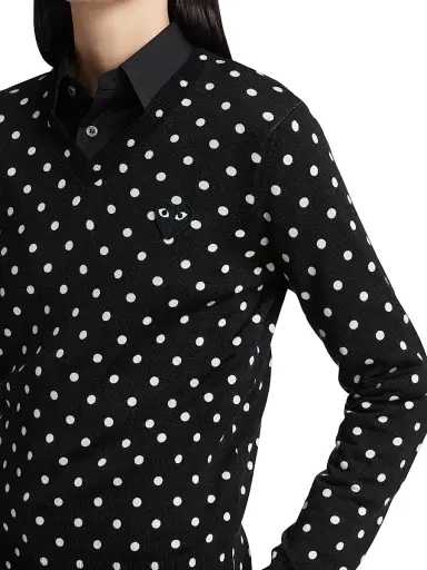 Comme des Garçons PLAY Women's Polka Dot Wool Knit Sweater | Thumbnail 6 Comme des Garçons PLAY Women's Polka Dot Wool Knit Sweater | Thumbnail 6