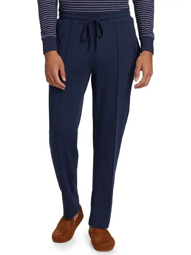 Saks Fifth Avenue Men's COLLECTION Front Seam Pajama Pants - Navy - Size Small | Thumbnail 3