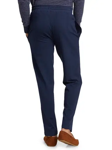 Saks Fifth Avenue Men's COLLECTION Front Seam Pajama Pants - Navy - Size Small | Thumbnail 5