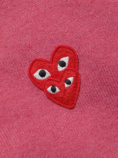 Comme des Garçons PLAY Women's Double Heart V-Neck Pullover | Thumbnail 7 Comme des Garçons PLAY Women's Double Heart V-Neck Pullover | Thumbnail 7