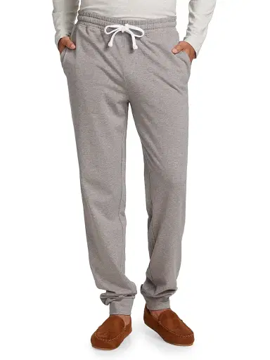 Saks Fifth Avenue Men's COLLECTION Heathered Pajama Pants - Heathered Dark Grey - Size XXL | Thumbnail 3