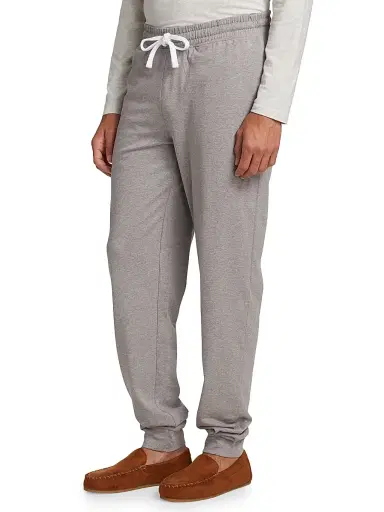 Saks Fifth Avenue Men's COLLECTION Heathered Pajama Pants - Heathered Dark Grey - Size XXL | Thumbnail 4