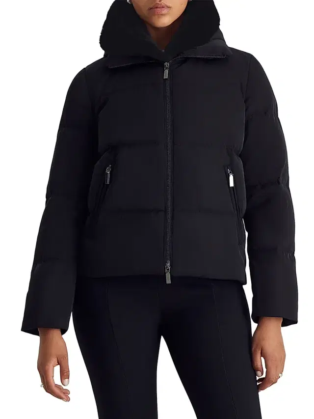 Dawn Levy Women's Nicola Faux-Fur-Lined Puffer Jacket - Black