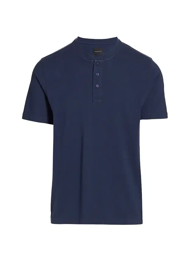 Men's COLLECTION Henley Pajama Top - Navy