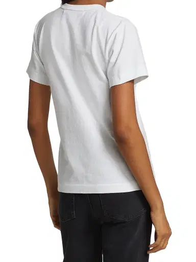 Comme des Garçons PLAY Women's Double Heart T-Shirt - White - Size XS | Thumbnail 5