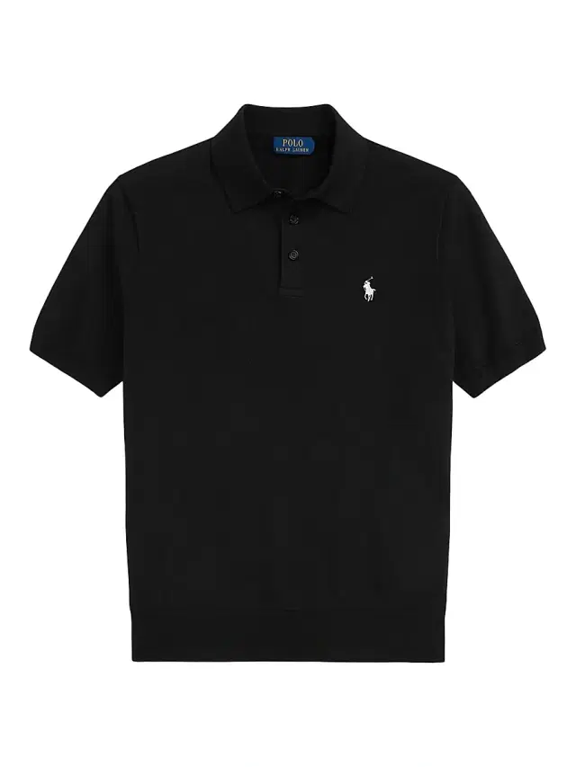Men's Knit Short-Sleeve Polo Sweater - Hunter Navy