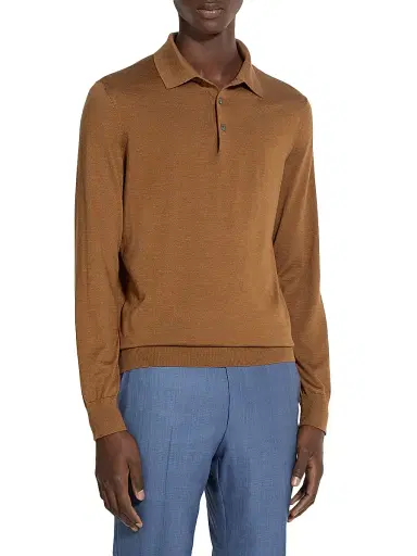 Zegna Men's Cashseta Polo Shirt - Foliage - Size 50 | Thumbnail 2 Zegna Men's Cashseta Polo Shirt - Foliage - Size 50 | Thumbnail 2