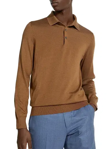 Zegna Men's Cashseta Polo Shirt - Foliage - Size 50 | Thumbnail 4 Zegna Men's Cashseta Polo Shirt - Foliage - Size 50 | Thumbnail 4