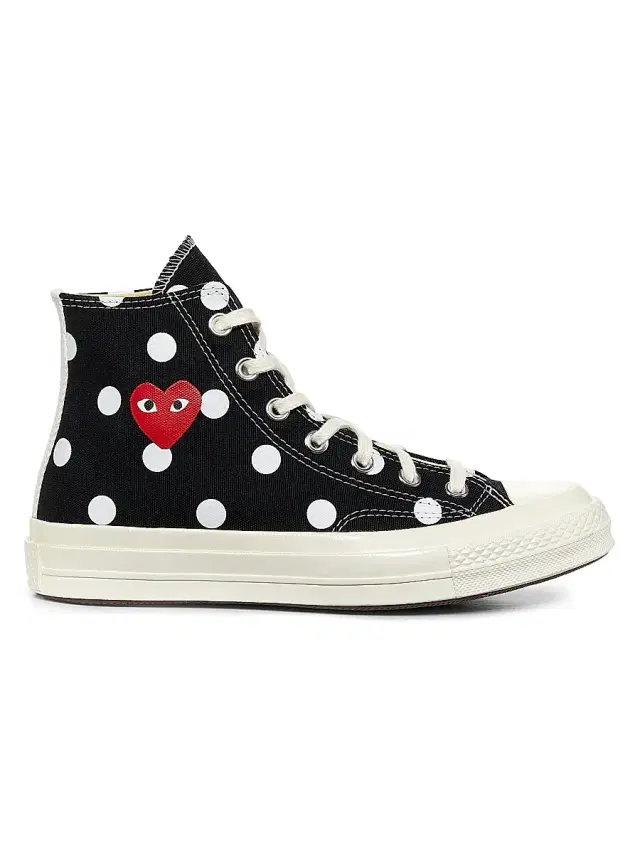 Comme des Garçons PLAY CdG Play x Converse Women's Polka Dot High-Top Sneakers - Black