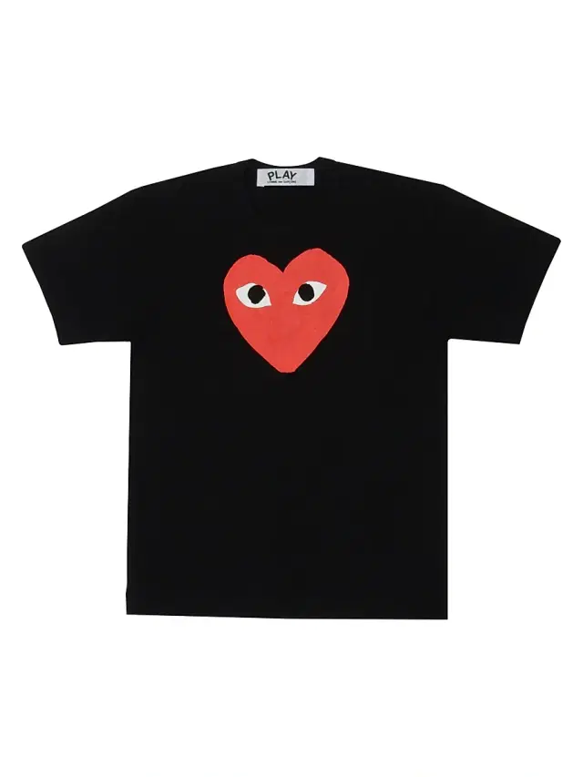 Comme des Garçons PLAY Women's Large Heart Graphic T-Shirt - Black