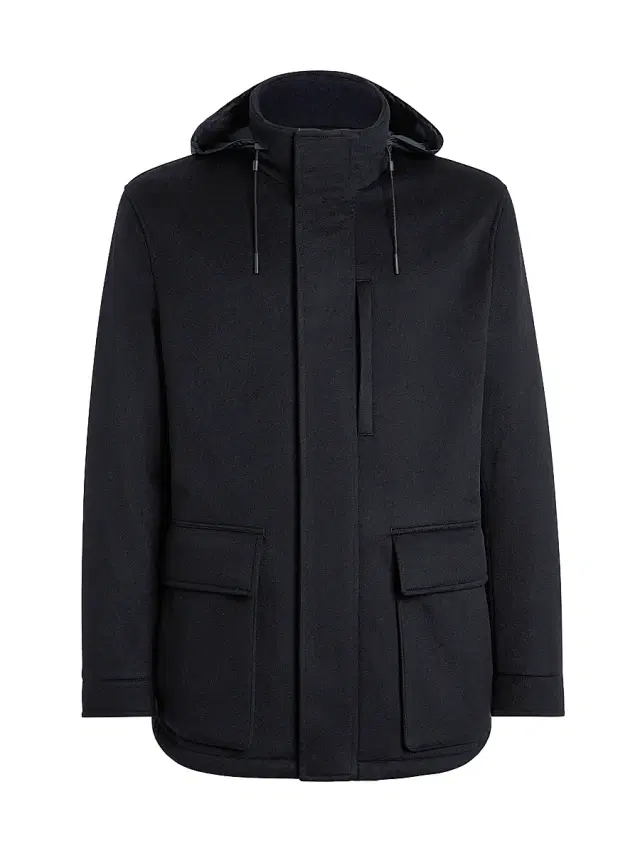 ZEGNA Men's Oasi Cashmere Elements Vetta Overjacket - Navy Blue