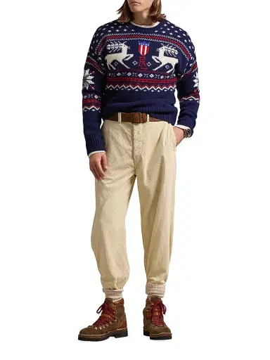 Polo Ralph Lauren Men's Deer-Jacquard Wool Sweater - Navy Combo | Thumbnail 2
