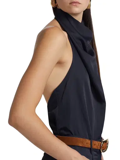 TWP Women's Friday Night Halterneck Top - Midnight - Size XL | Thumbnail 6 TWP Women's Friday Night Halterneck Top - Midnight - Size XL | Thumbnail 6