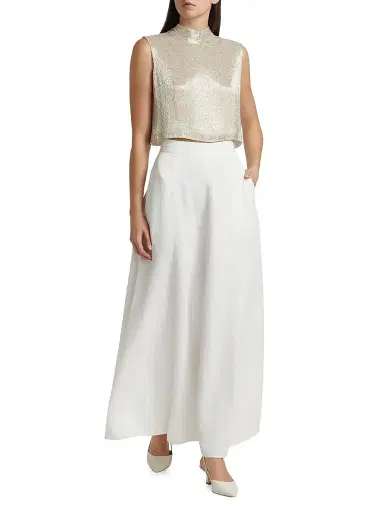 TWP Women's Kennedy A-Line Maxi Skirt - White - Size 2 | Thumbnail 2